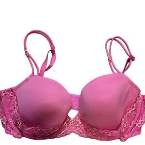 Vintage Y2K Victoria's secret Angels floral pink bra size 36D